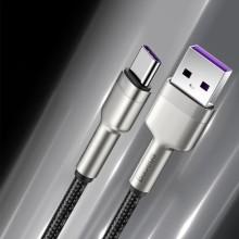 Дата кабель Baseus Cafule Metal Data USB to Type-C 66W (2m) (CAKF0002) – Черный