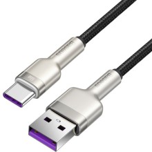 Дата кабель Baseus Cafule Metal Data USB to Type-C 66W (2m) (CAKF0002) – Черный