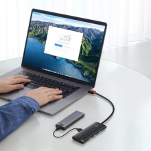 Переходник HUB Baseus Lite Series 4in1 (Type-C to 4xUSB 3.0) 1m (WKQX03) – Черный