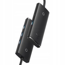 Переходник HUB Baseus Lite Series 4in1 (USB-A to USB3.0*4) (0.25m) (WKQX03) – Черный