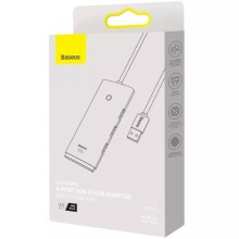 Переходник HUB Baseus Lite Series 4in1 (USB-A to USB3.0*4) (0.25m) (WKQX03) – Черный