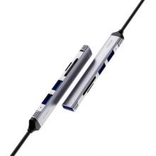 Переходник HUB WIWU Wi-HB003 ZOLO 5 in 1 (USB-C/USB-A to 2xUSB2.0+1xUSB3.0+SD/TF) – Серый