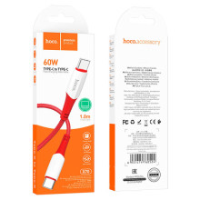 Дата кабель Hoco X70 Ferry Type-C to Type-C 60W (1m) – Красный