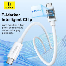 Дата кабель Baseus Superior Series 2 USB4 Full-Function Type-C to Type-C 240W (1m) (P10365200211) – Білий