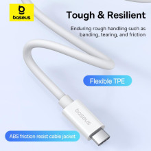 Дата кабель Baseus Superior Series 2 USB4 Full-Function Type-C to Type-C 240W (1m) (P10365200211) – Білий
