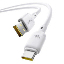 Дата кабель Baseus Silky Series OS Fast Charging USB to Type-C 100W (1m) (P10377703) – Белый
