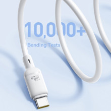 Дата кабель Baseus Silky Series OS Fast Charging USB to Type-C 100W (1m) (P10377703) – Белый