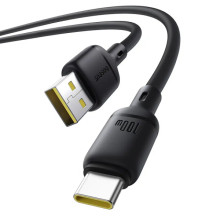 Дата кабель Baseus Silky Series OS Fast Charging USB to Type-C 100W (2m) (P10377703) – Черный