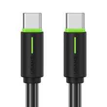 Дата кабель Usams US-SJ734 Bicolor Charging YR Ser. Type-C to Type-C 60W (1m) – Черный