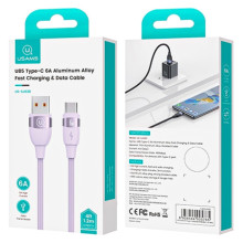 Дата кабель Usams US-SJ631 U85 USB to Type-C 6A (2m) – Фиолетовый