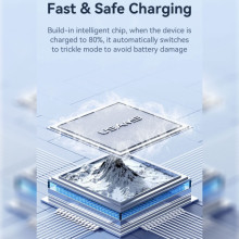 Дата кабель USAMS US-SJ689 Striped KY Ser. USB to Lightning 2.4A (1m) – Чорний