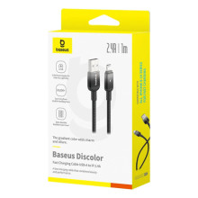 Дата кабель Baseus Discolor Series Fast Charging USB to Lightning 2.4A (1m) (P10374900) – Чорний