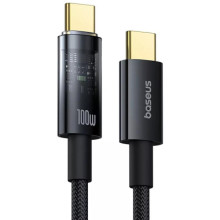 Дата кабель Baseus Explorer with Auto Shutdown Type-C to Type-C 100W (1m) (P103197031) – Черный