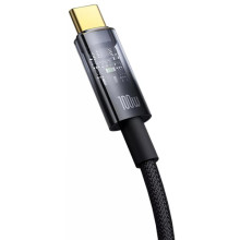 Дата кабель Baseus Explorer with Auto Shutdown Type-C to Type-C 100W (1m) (P103197031) – Черный
