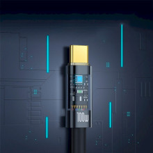 Дата кабель Baseus Explorer with Auto Shutdown Type-C to Type-C 100W (1m) (P103197031) – Черный