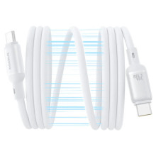 Дата кабель Baseus PicoGo Magnetic Liquid Silicone Type-C to Type-C 240W (1m) (P10376800) – Белый