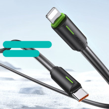 Дата кабель Usams US-SJ735 Bicolor Charging YR Ser. Type-C to Lightning 30W (1m) – Черный