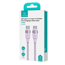 Дата кабель Usams US-SJ633 U85 Type-C to Type-C 100W (2m) – Фиолетовый