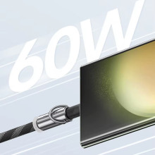 Дата кабель-шнурок Usams US-SJ745 Type-C to Type-C 60W (1.2m) – undefined