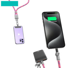 Дата кабель-шнурок Usams US-SJ745 Type-C to Type-C 60W (1.2m) – Розовый