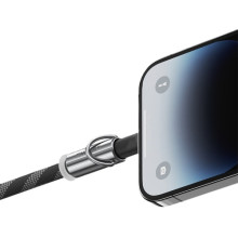 Дата кабель-шнурок Usams US-SJ746 Type-C to Lightning 30W (1.2m) – Чорний