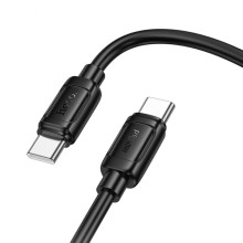 Дата кабель Hoco X115 Surpass Type-C to Type-C 60W (1m) – Чорний