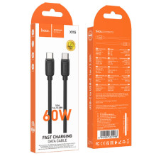 Дата кабель Hoco X115 Surpass Type-C to Type-C 60W (1m) – Чорний