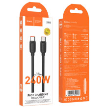 Дата кабель Hoco X115 Surpass Type-C to Type-C 240W (1m) – Черный