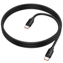 Дата кабель Hoco X115 Surpass Type-C to Type-C 240W (1m) – Черный