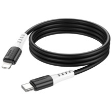 Дата кабель Hoco X82 Silicone Type-C to Lightning 20W (1m) – Чорний