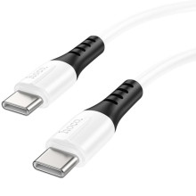 Дата кабель Hoco X82 Silicone Type-C to Type-C 60W (1m) – Белый