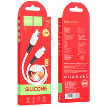 Дата кабель Hoco X82 Silicone Type-C to Type-C 60W (1m) – Белый