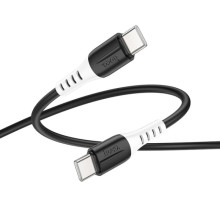 Дата кабель Hoco X82 Silicone Type-C to Type-C 60W (1m) – Черный