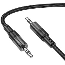 Аудіо кабель Aux Hoco UPA27 Spirit transparent (1.2m) – Чорний