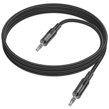 Аудіо кабель Aux Hoco UPA27 Spirit transparent (1.2m) – Чорний