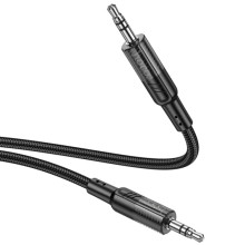 Аудіо кабель Aux Hoco UPA27 Spirit transparent (1.2m) – Чорний