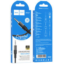 Аудіо кабель Aux Hoco UPA27 Spirit transparent (1.2m) – Чорний