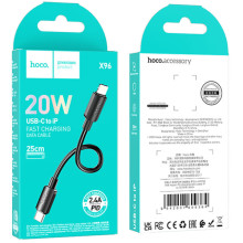 Дата кабель Hoco X96 Hyper Type-C to Lightning 20W (0.25m) – Черный