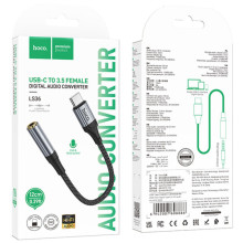 Переходник Hoco LS36 Fresh Type-C to 3,5 AUX – Черный