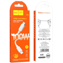 Дата кабель Hoco X96 Hyper Type-C to Type-C 100W (1m) – Білий