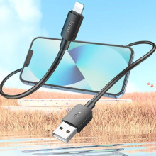 Дата кабель Hoco X96 Hyper USB to Lightning 2.4A (1m) – Чорний