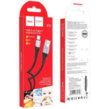 Дата кабель Hoco X72 Creator silicone USB to Type-C (1m) – Черный