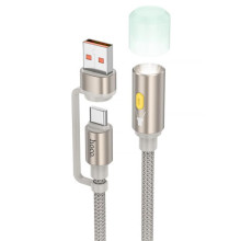 Кабель-світильник Hoco UA38C USB/Type-C to LED (0.3m)