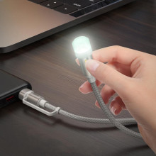 Кабель-светильник Hoco UA38C USB/Type-C to LED (0.3m) – Золотой