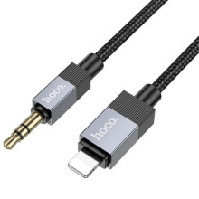 Аудио кабель Aux Hoco UPA32A Clever digital (Lightning to AUX 3.5mm) (1m) – Черный