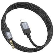 Аудио кабель Aux Hoco UPA32A Clever digital (Lightning to AUX 3.5mm) (1m) – Черный