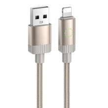 Дата кабель Hoco X117 Star USB to Lightning 2.4A (1m) – Золотий
