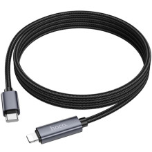 Дата кабель Hoco X112 Favor with display Type-C to Lightning 27W (1m) – Черный