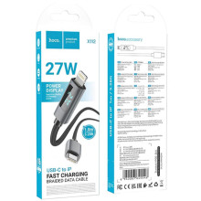 Дата кабель Hoco X112 Favor with display Type-C to Lightning 27W (1m) – Черный