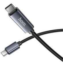 Дата кабель Hoco X112 Favor with display Type-C to Type-C 60W (1m) – Черный